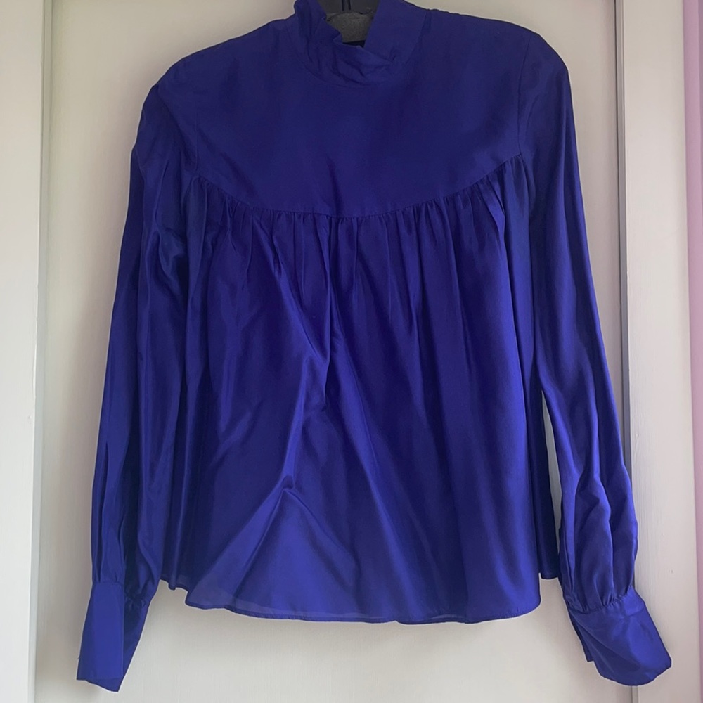 Sunner 100% silk long sleeve top size S